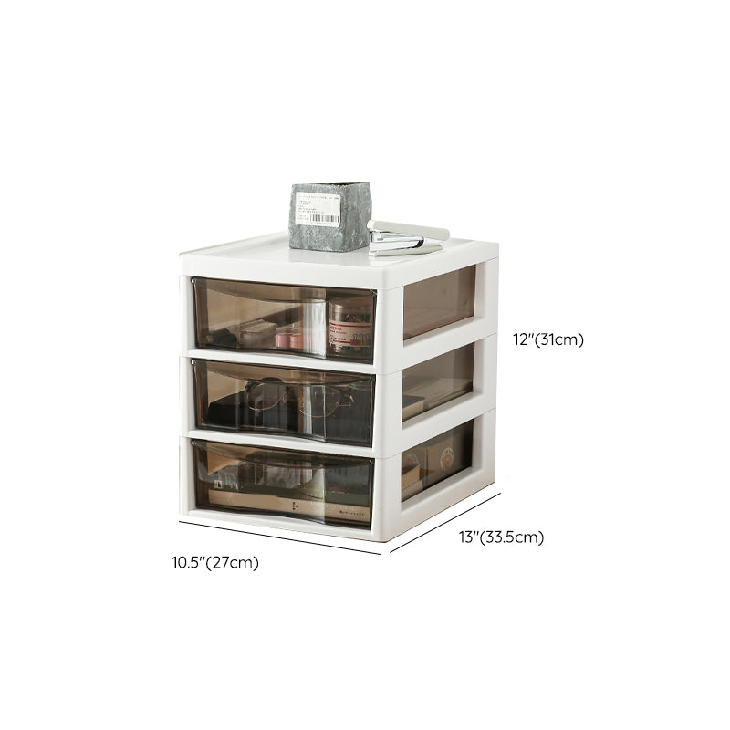 Modern Transparent Filing Cabinet Vertical Plastic Drawers Filing Cabinet