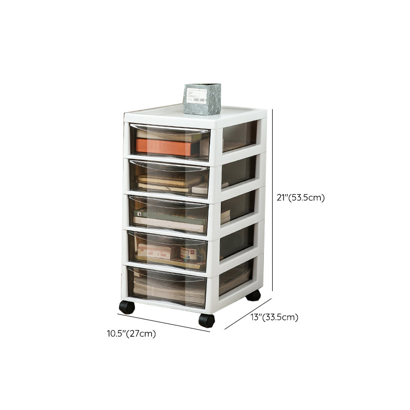 Modern Transparent Filing Cabinet Vertical Plastic Drawers Filing Cabinet