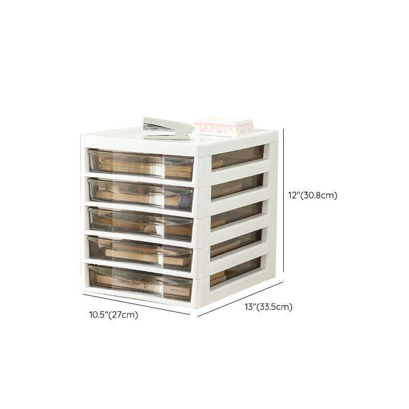 Modern Transparent Filing Cabinet Vertical Plastic Drawers Filing Cabinet