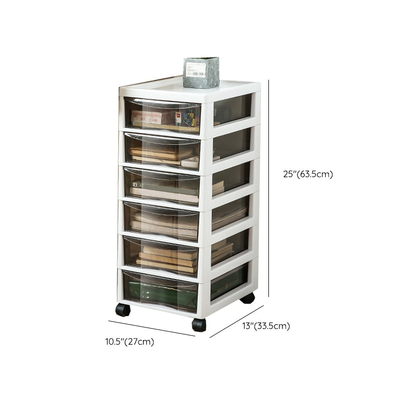 Modern Transparent Filing Cabinet Vertical Plastic Drawers Filing Cabinet