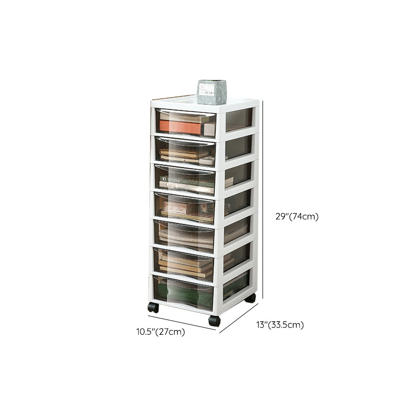 Modern Transparent Filing Cabinet Vertical Plastic Drawers Filing Cabinet