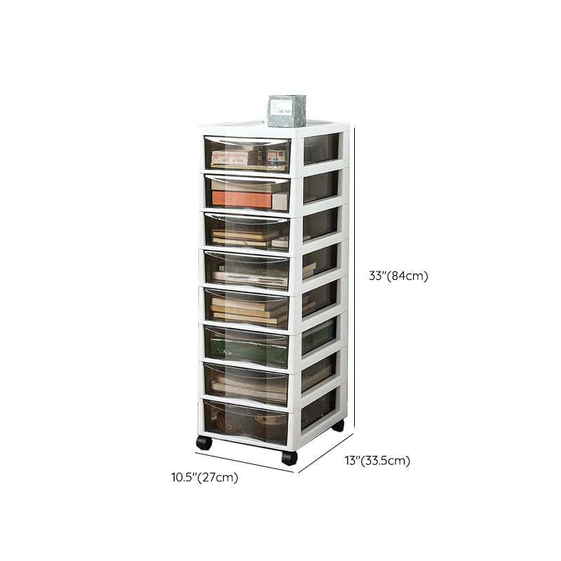 Modern Transparent Filing Cabinet Vertical Plastic Drawers Filing Cabinet