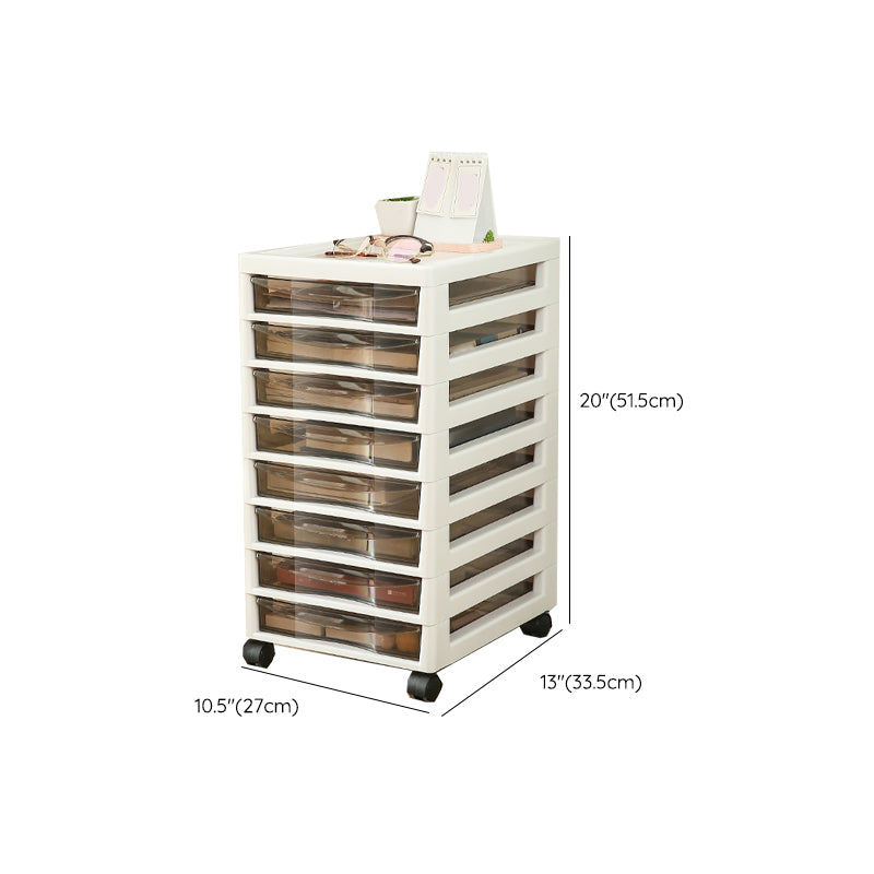 Modern Transparent Filing Cabinet Vertical Plastic Drawers Filing Cabinet