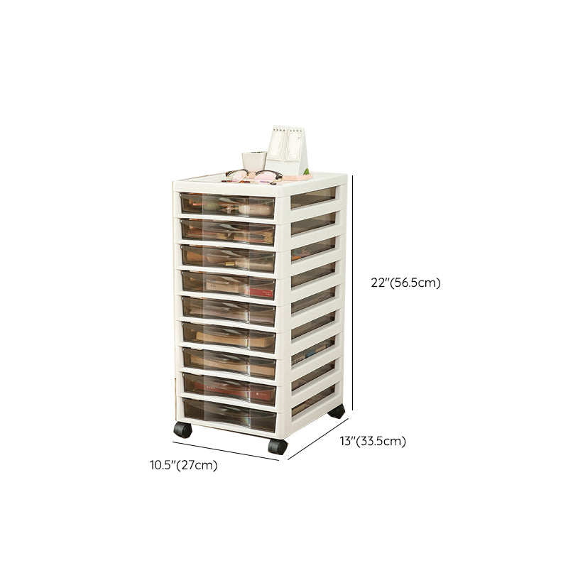 Modern Transparent Filing Cabinet Vertical Plastic Drawers Filing Cabinet