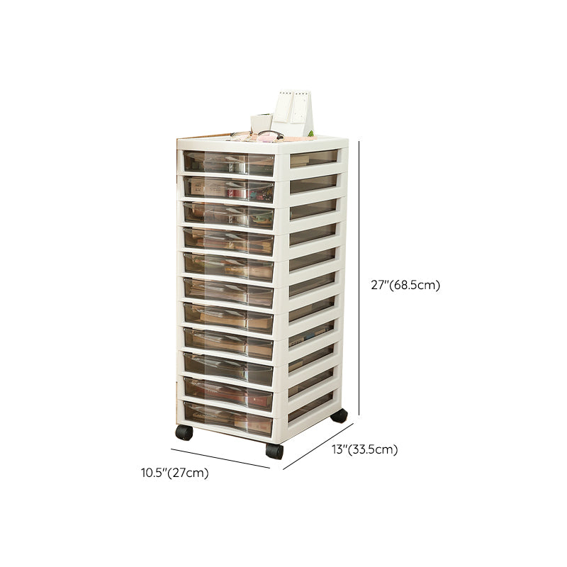 Modern Transparent Filing Cabinet Vertical Plastic Drawers Filing Cabinet