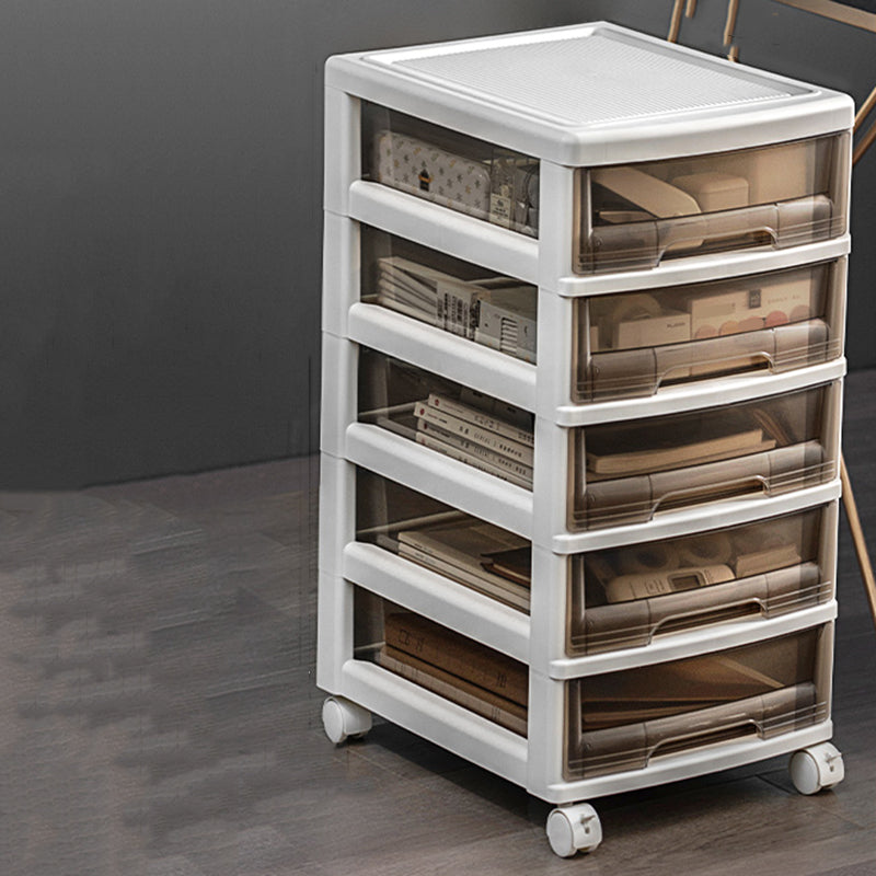 Transparent Filing Cabinet Modern Plastic Drawers Cabinet for Office