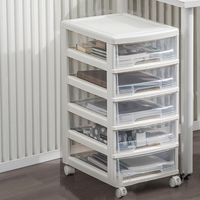 Transparent Filing Cabinet Modern Plastic Drawers Cabinet for Office