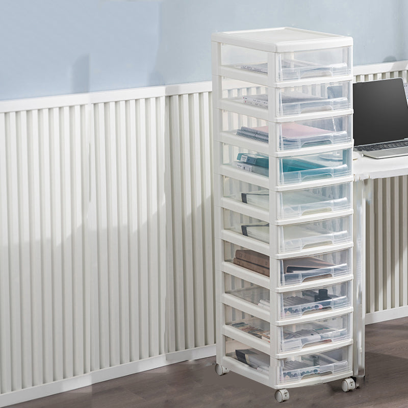 Transparent Filing Cabinet Modern Plastic Drawers Cabinet for Office