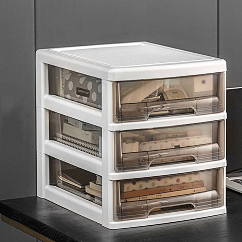 Transparent Filing Cabinet Modern Plastic Drawers Cabinet for Office