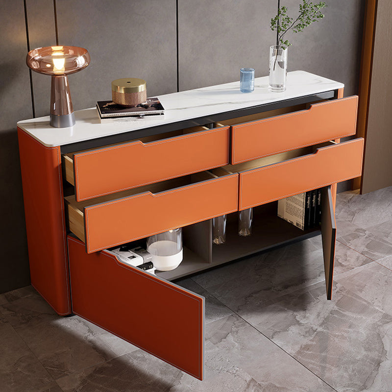 Contemporary Sideboard Cabinet Stone Sideboard Table with Drawers for Living Room