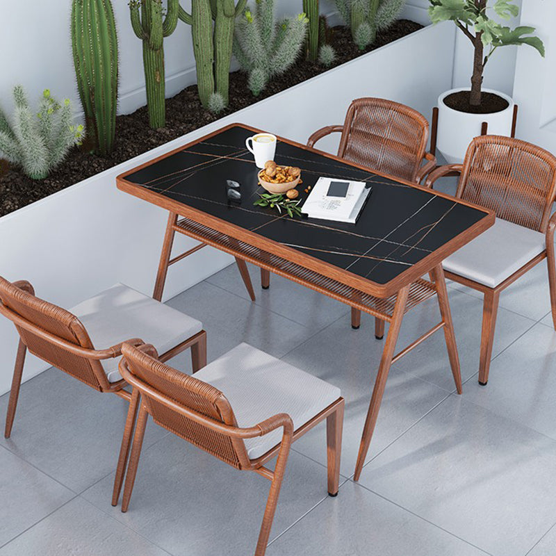 Contemporary Style Dining Set 1/3/5 Pcs Dining Table Set for Outdoor