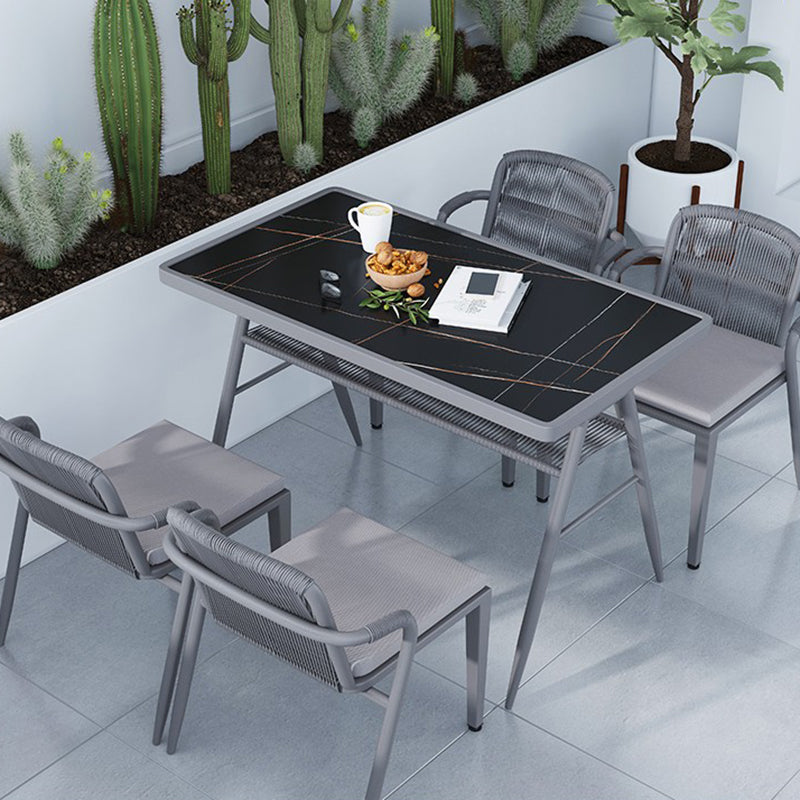 Contemporary Style Dining Set 1/3/5 Pcs Dining Table Set for Outdoor