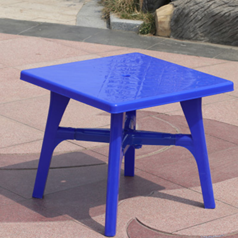 Plastic Water Resistant Patio Table Square /Round with Umbrella Hole
