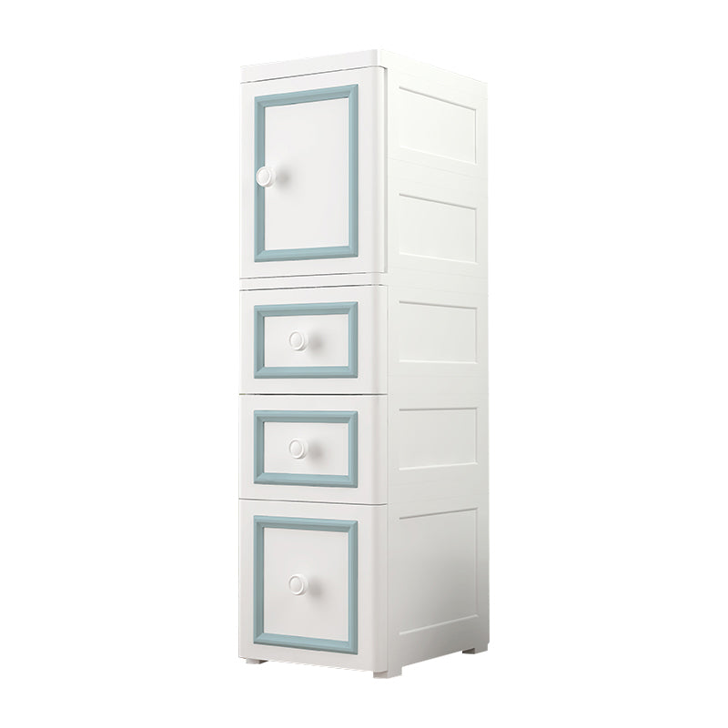 Scandinavian Kids Dresser Plastic Vertical Dresser Set for Kids