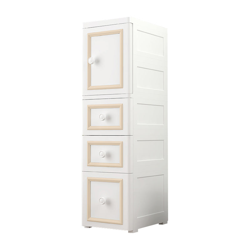 Scandinavian Kids Dresser Plastic Vertical Dresser Set for Kids