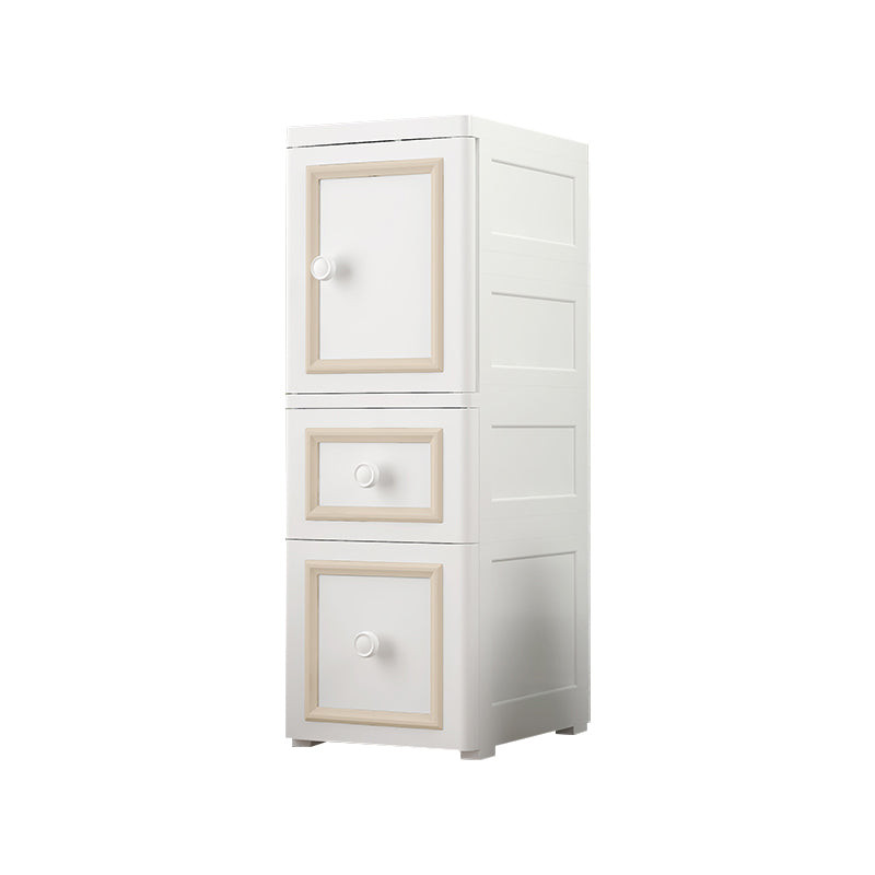 Scandinavian Kids Dresser Plastic Vertical Dresser Set for Kids