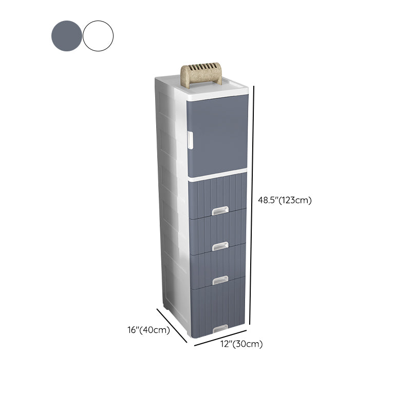 Scandinavian Kids Dresser Plastic Vertical Dresser Set for Kids