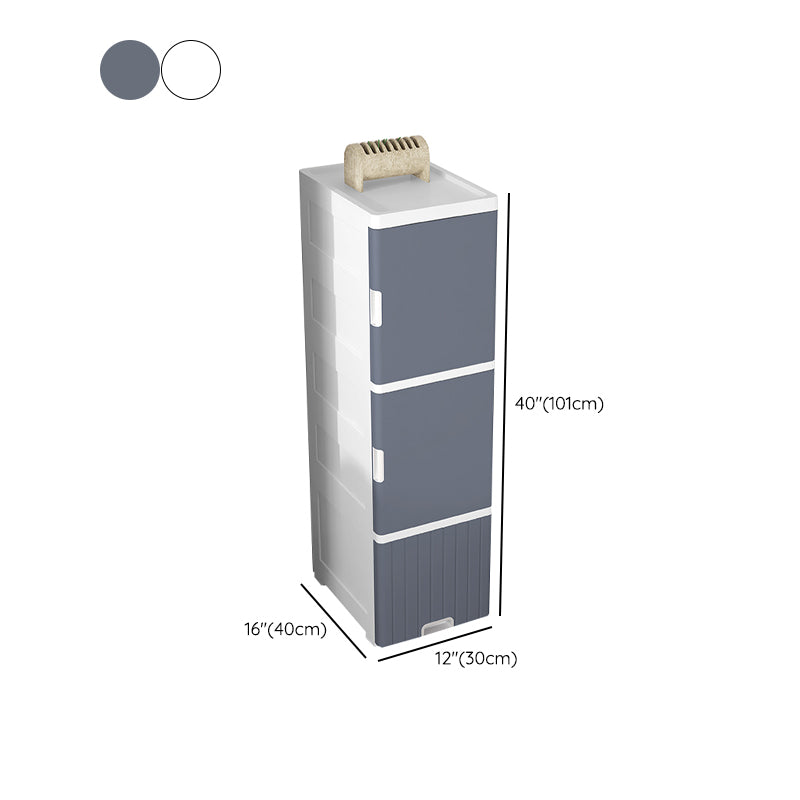 Scandinavian Kids Dresser Plastic Vertical Dresser Set for Kids