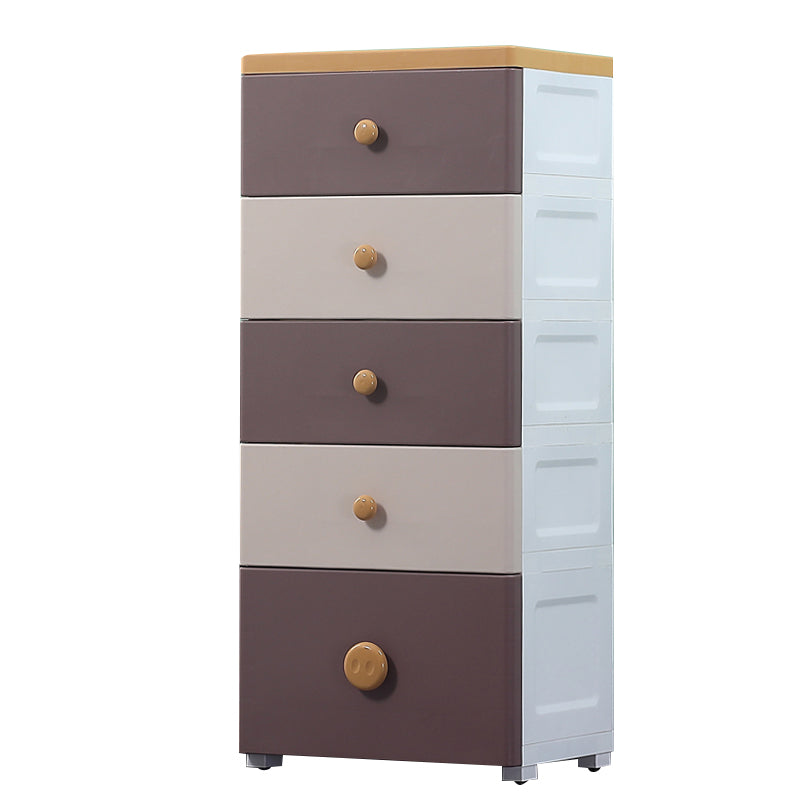 Nordic Vertical Kids Nightstand Plastic Nursery Dresser for Bedroom