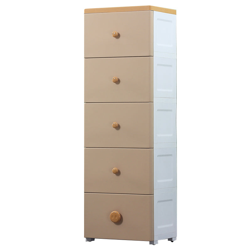 Nordic Vertical Kids Nightstand Plastic Nursery Dresser for Bedroom