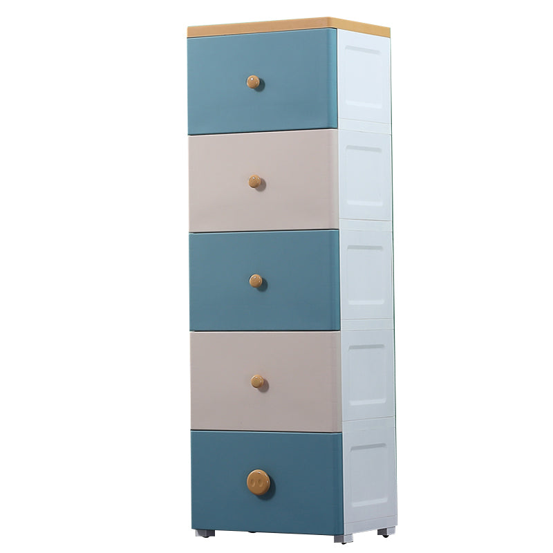 Nordic Vertical Kids Nightstand Plastic Nursery Dresser for Bedroom