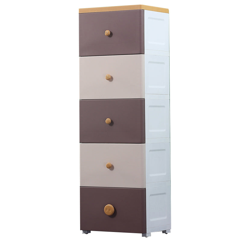 Nordic Vertical Kids Nightstand Plastic Nursery Dresser for Bedroom