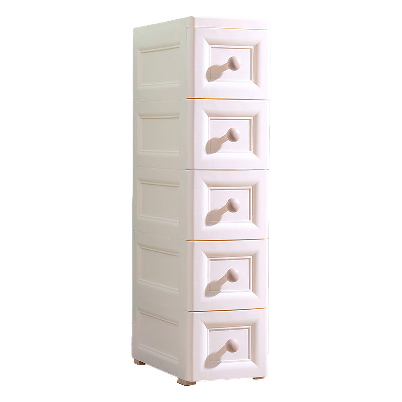 Scandinavian Vertical Plastic Baby Dresser with Drawers for Bedroom