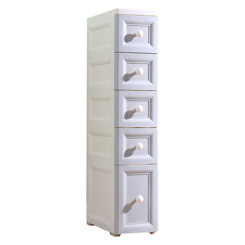 Scandinavian Vertical Plastic Baby Dresser with Drawers for Bedroom