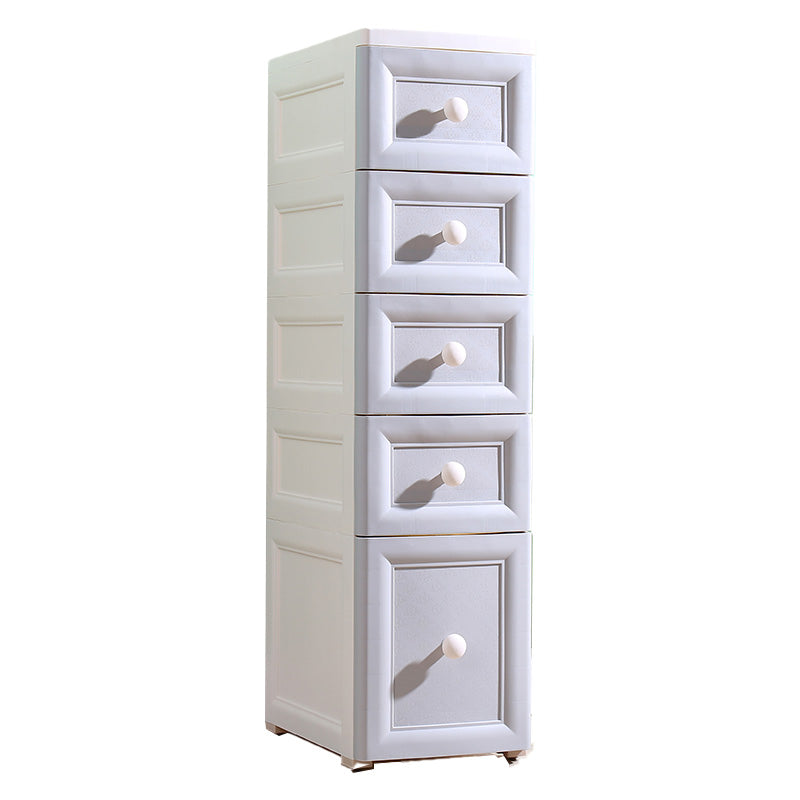 Scandinavian Vertical Plastic Baby Dresser with Drawers for Bedroom