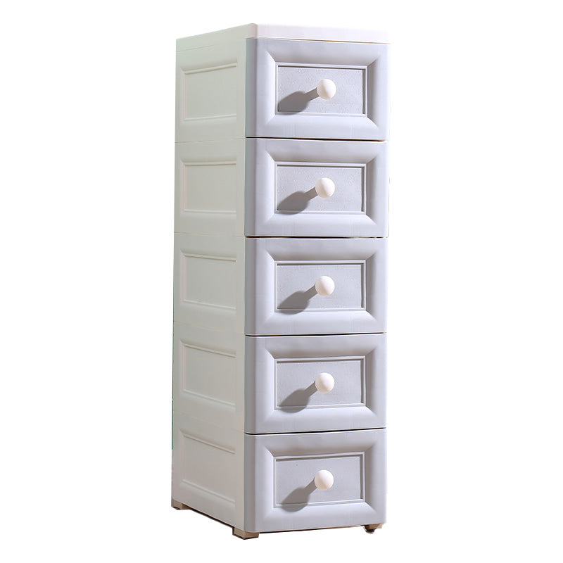 Scandinavian Vertical Plastic Baby Dresser with Drawers for Bedroom