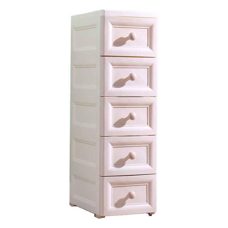 Scandinavian Vertical Plastic Baby Dresser with Drawers for Bedroom