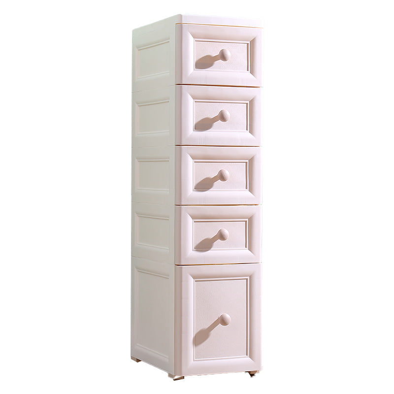 Scandinavian Vertical Plastic Baby Dresser with Drawers for Bedroom