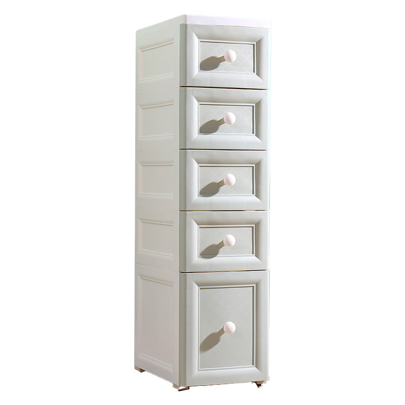 Scandinavian Vertical Plastic Baby Dresser with Drawers for Bedroom