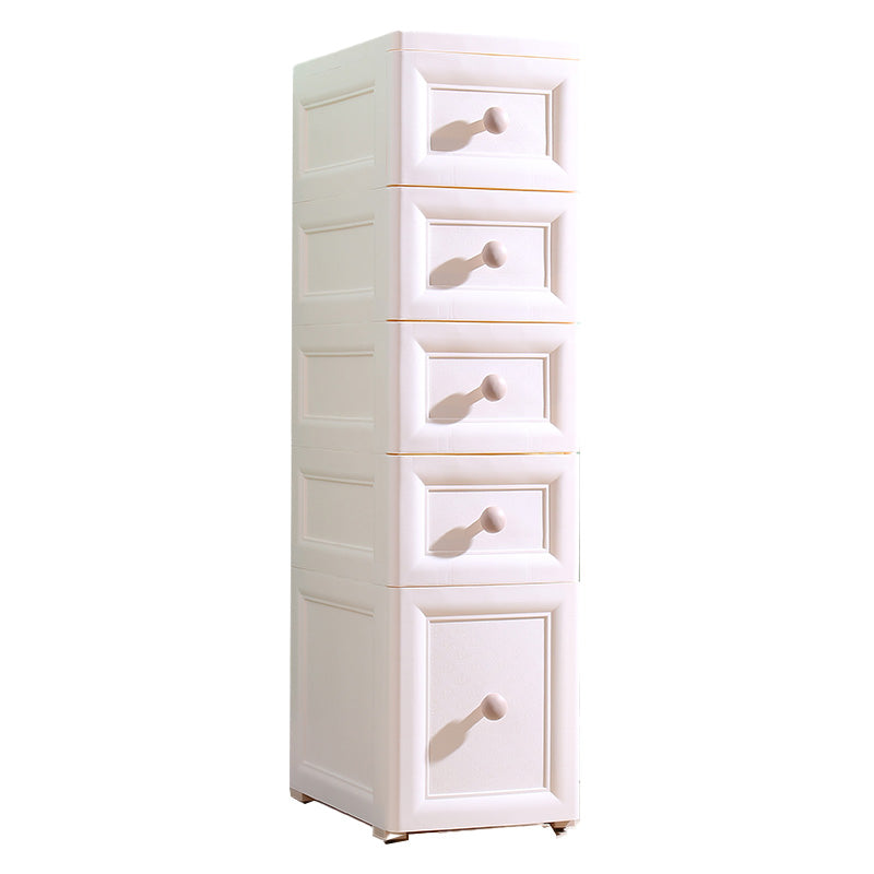 Scandinavian Vertical Plastic Baby Dresser with Drawers for Bedroom