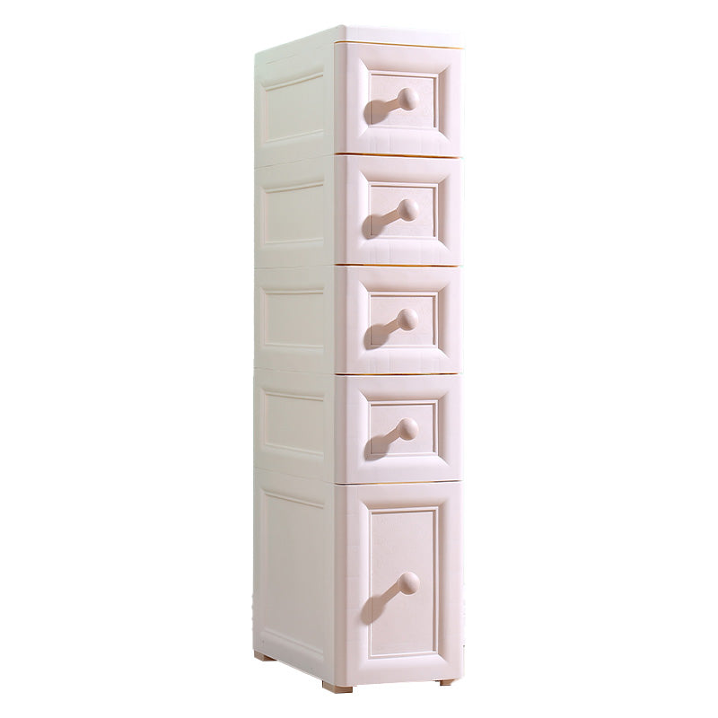 Scandinavian Vertical Plastic Baby Dresser with Drawers for Bedroom