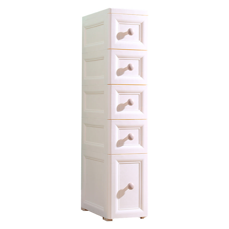 Scandinavian Vertical Plastic Baby Dresser with Drawers for Bedroom