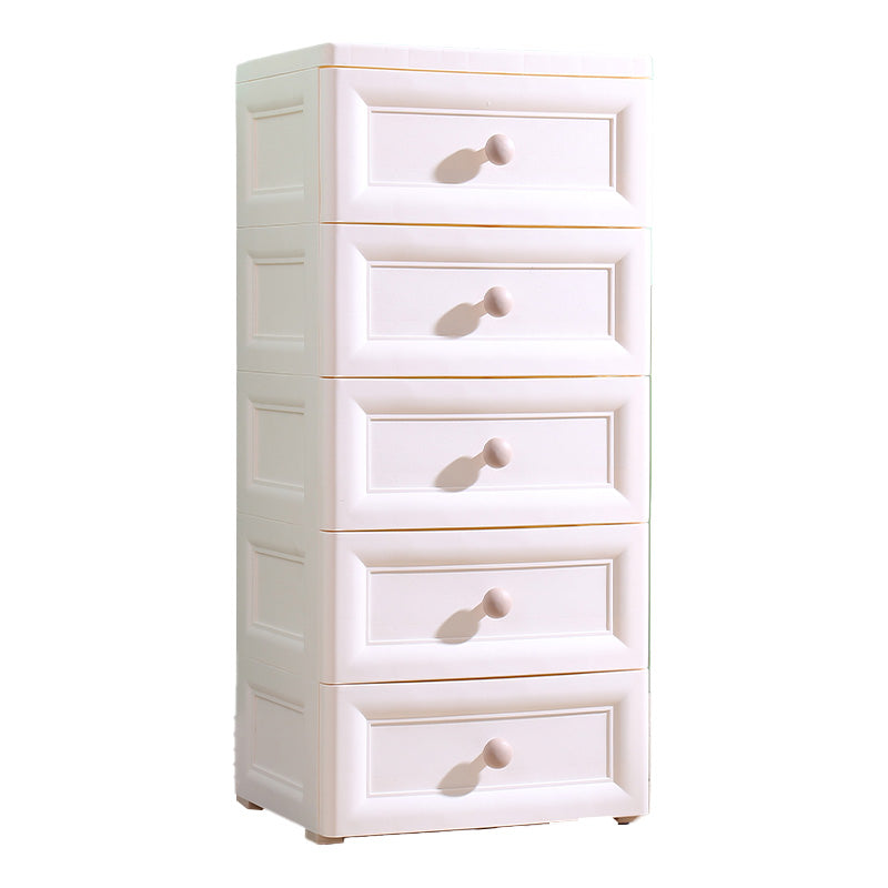 Scandinavian Vertical Plastic Baby Dresser with Drawers for Bedroom