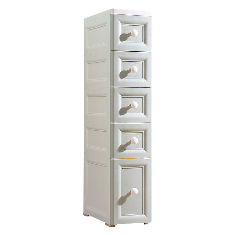 Scandinavian Vertical Plastic Baby Dresser with Drawers for Bedroom