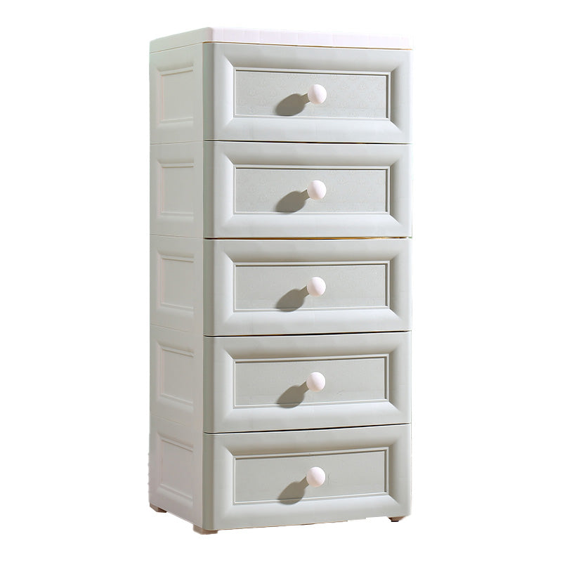 Scandinavian Vertical Plastic Baby Dresser with Drawers for Bedroom