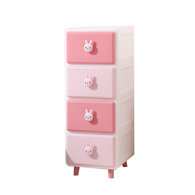 Vertical Kids Nightstand Scandinavian Plastic Nursery Dresser for Bedroom