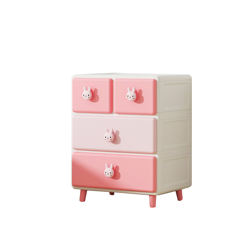 Vertical Kids Nightstand Scandinavian Plastic Nursery Dresser for Bedroom