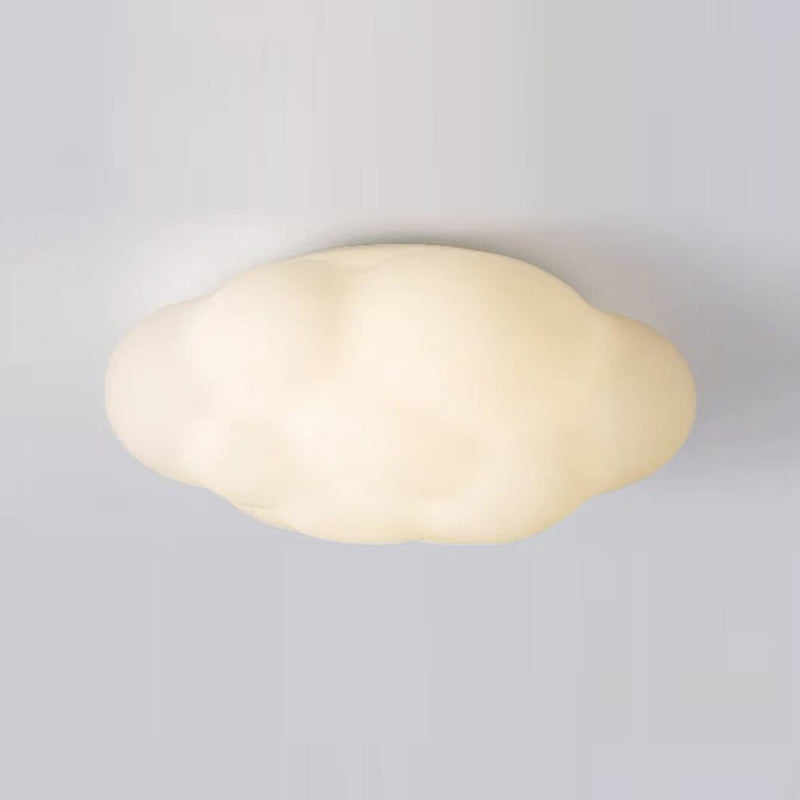 1 - Light Cloud Shape Flush Mount Light Modern Ceiling Flush in Ivory White