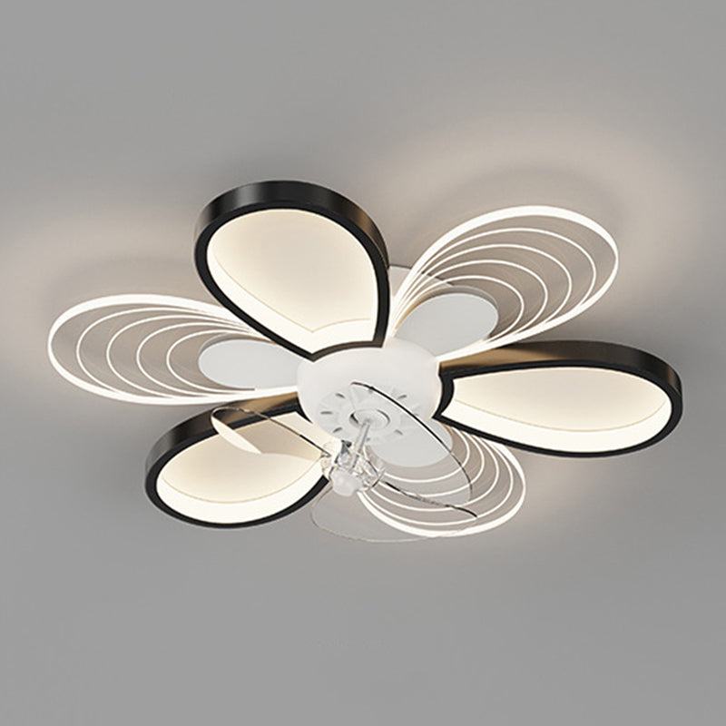 Metal Geometric Shape Ceiling Fan Modern Style Multi-Lights Ceiling Fans Fixtures