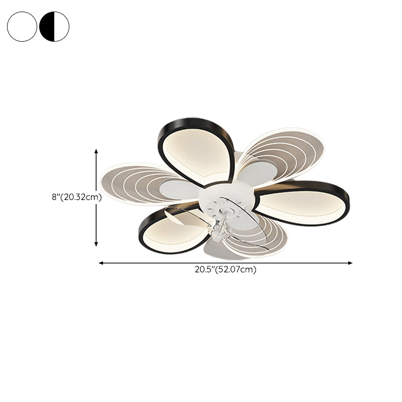 Metal Geometric Shape Ceiling Fan Modern Style Multi-Lights Ceiling Fans Fixtures