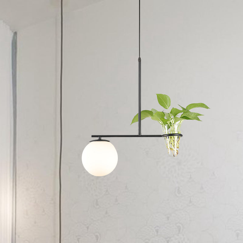 1 bol bol hanglamp vintage zwart/gouden metalen ledhanglamp met melk wit/rookgrijs glazen schaduw