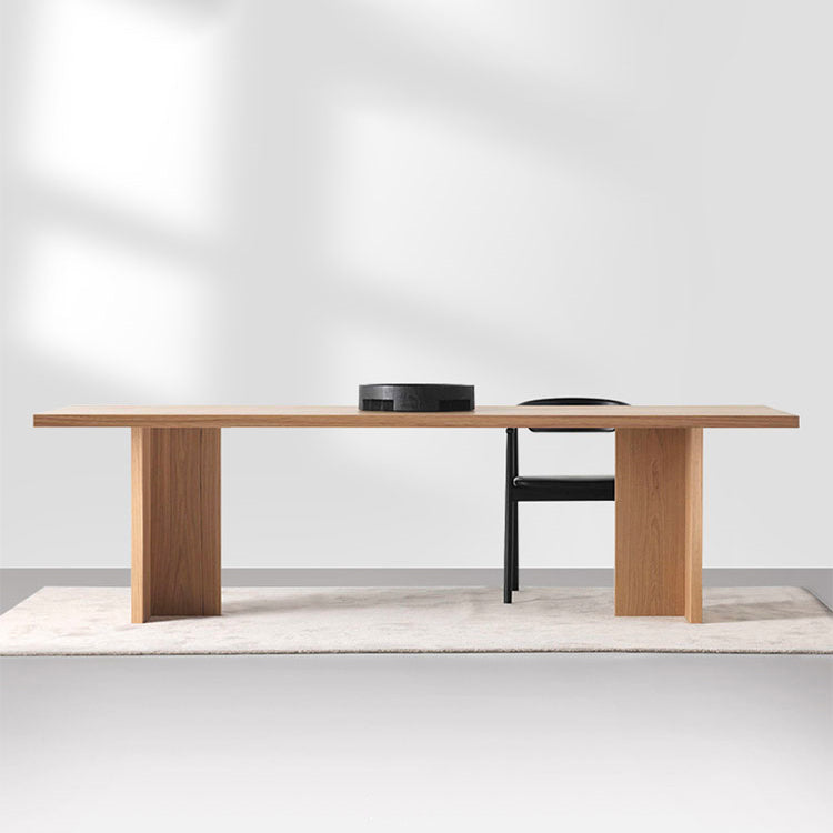 Rectangular Shaped Modern Office Table Wooden Writing Desk in Natural