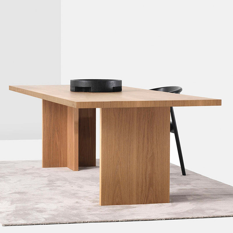 Rectangular Shaped Modern Office Table Wooden Writing Desk in Natural