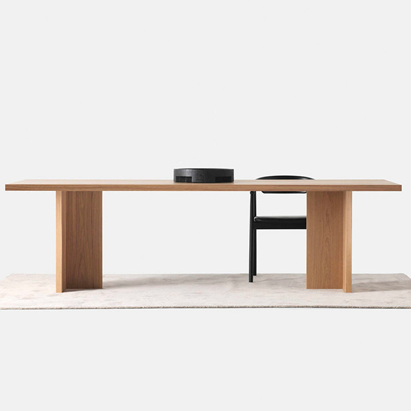 Rectangular Shaped Modern Office Table Wooden Writing Desk in Natural