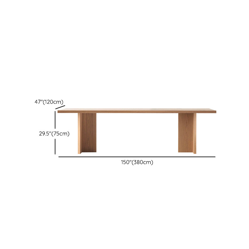 Rectangular Shaped Modern Office Table Wooden Writing Desk in Natural