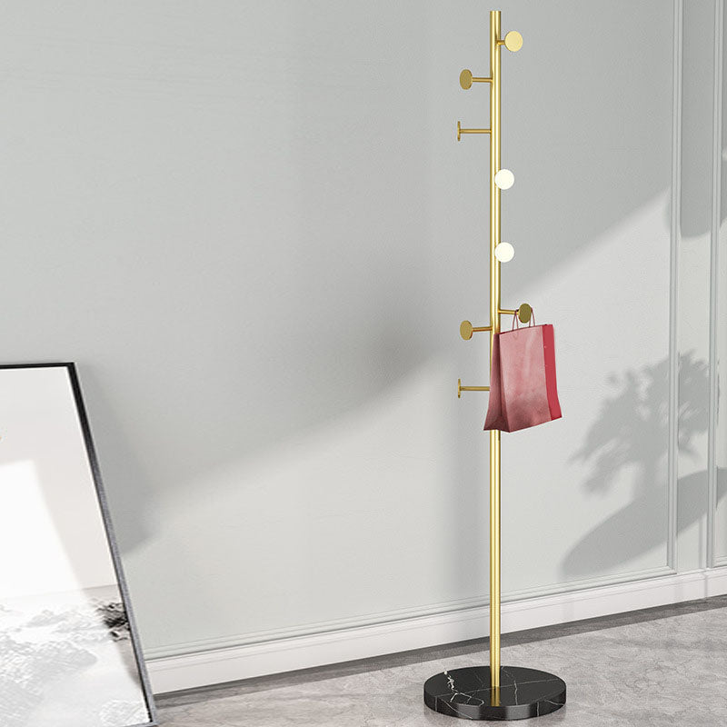 Free Standing Hall Tree Glam Style Metal Hall Tree with Coat Hook